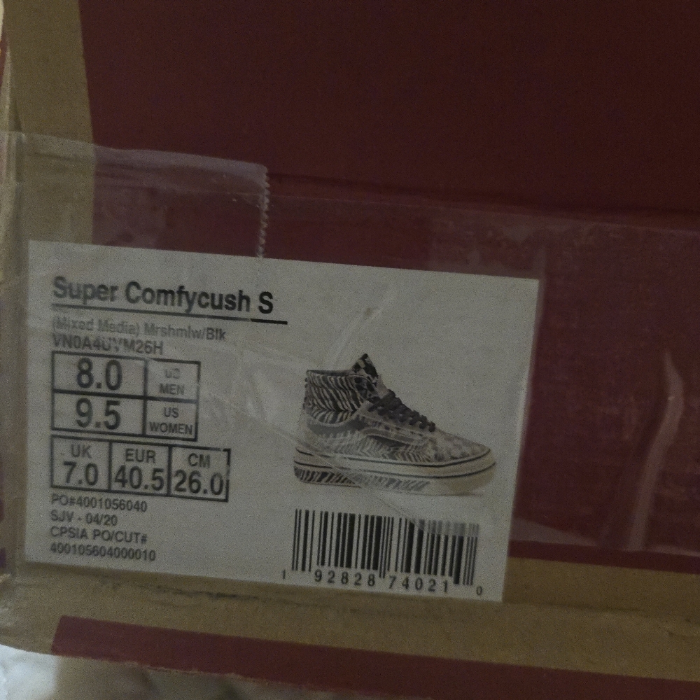 Vans Super Comfycush Sk8 Hi Platform Skool Women 9.5 Mixed Media 032026 - Picture 8 of 8